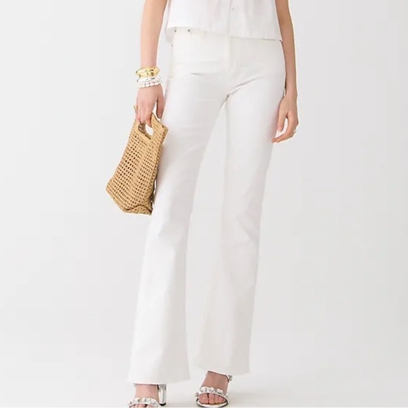 J crew skinny flare jeans white wash - Picture 1 of 5